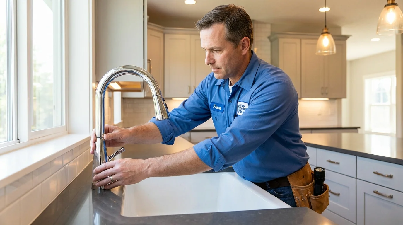 Kitchen faucet installation by Johns Plumbing LLC in Etowah